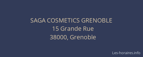 SAGA COSMETICS GRENOBLE