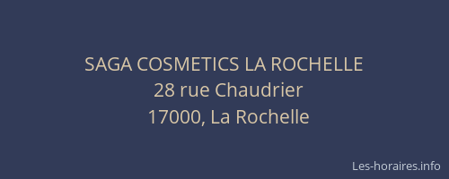 SAGA COSMETICS LA ROCHELLE