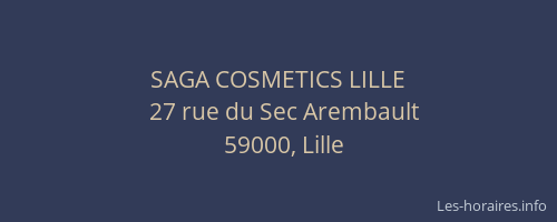 SAGA COSMETICS LILLE