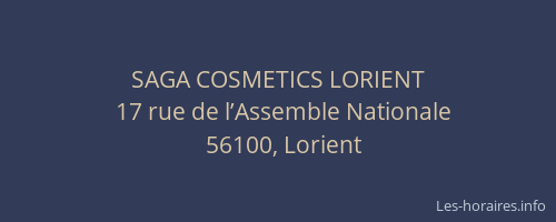 SAGA COSMETICS LORIENT