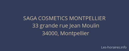 SAGA COSMETICS MONTPELLIER