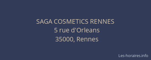 SAGA COSMETICS RENNES