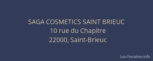 SAGA COSMETICS SAINT BRIEUC