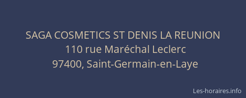 SAGA COSMETICS ST DENIS LA REUNION