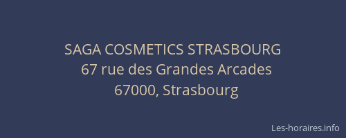 SAGA COSMETICS STRASBOURG