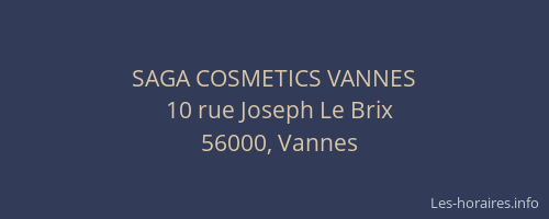 SAGA COSMETICS VANNES