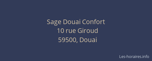 Sage Douai Confort