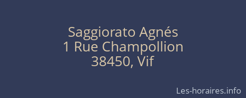 Saggiorato Agnés