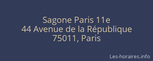 Sagone Paris 11e