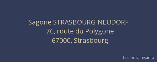 Sagone STRASBOURG-NEUDORF