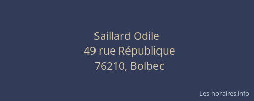 Saillard Odile