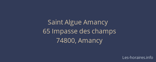 Saint Algue Amancy