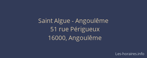 Saint Algue - Angoulême