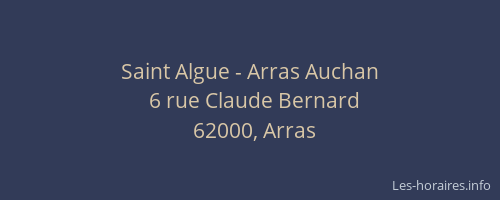 Saint Algue - Arras Auchan