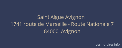 Saint Algue Avignon
