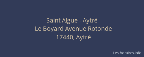 Saint Algue - Aytr&eacute;