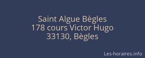 Saint Algue Bègles