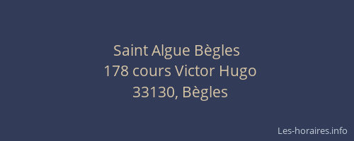 Saint Algue B&egrave;gles