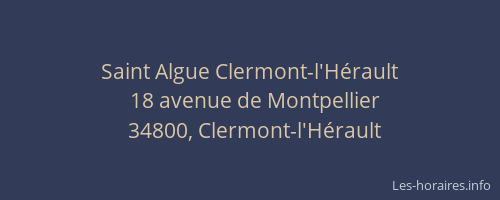 Saint Algue Clermont-l'Hérault