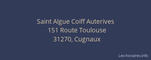 Saint Algue Coiff Auterives