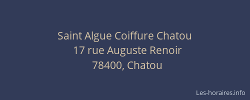 Saint Algue Coiffure Chatou