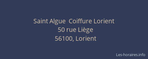 Saint Algue  Coiffure Lorient