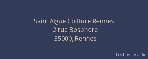 Saint Algue Coiffure Rennes