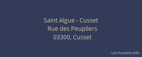 Saint Algue - Cusset