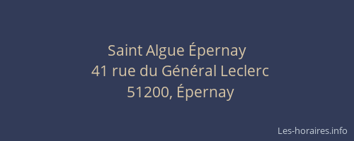 Saint Algue Épernay
