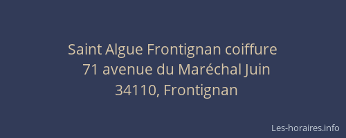 Saint Algue Frontignan coiffure