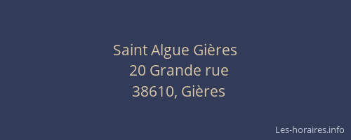 Saint Algue Gi&egrave;res