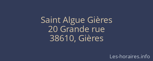 Saint Algue Gières
