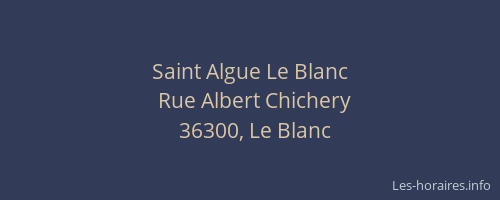 Saint Algue Le Blanc