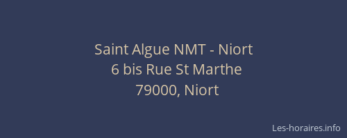 Saint Algue NMT - Niort