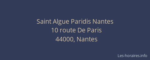 Saint Algue Paridis Nantes