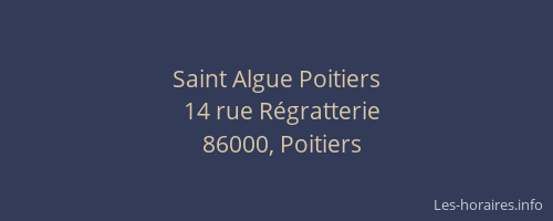 Saint Algue Poitiers
