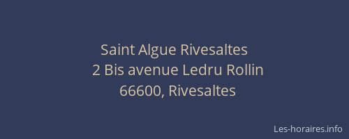 Saint Algue Rivesaltes