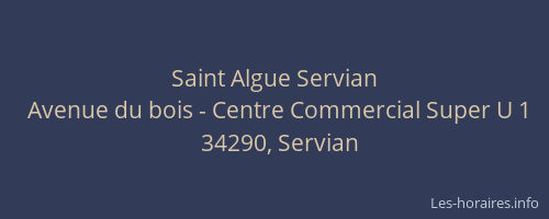 Saint Algue Servian