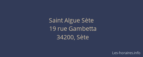 Saint Algue Sète
