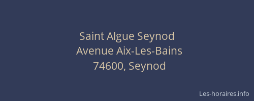 Saint Algue Seynod