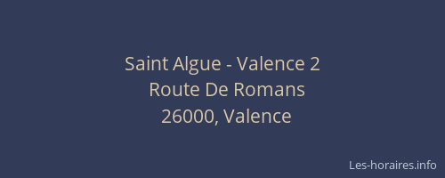 Saint Algue - Valence 2