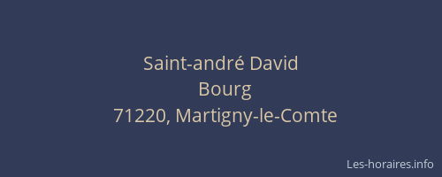 Saint-andr&eacute; David