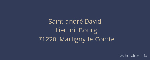 Saint-andr&eacute; David