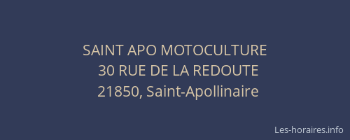 SAINT APO MOTOCULTURE