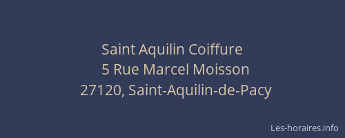 Saint Aquilin Coiffure