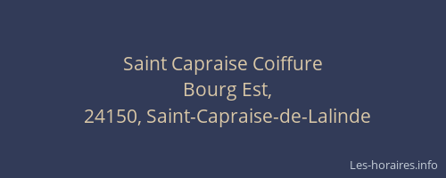 Saint Capraise Coiffure