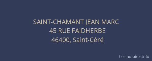 SAINT-CHAMANT JEAN MARC