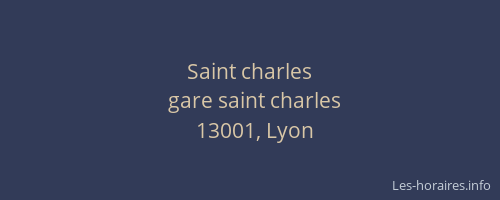 Saint charles