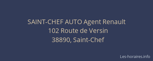 SAINT-CHEF AUTO Agent Renault