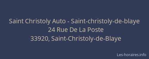 Saint Christoly Auto - Saint-christoly-de-blaye
